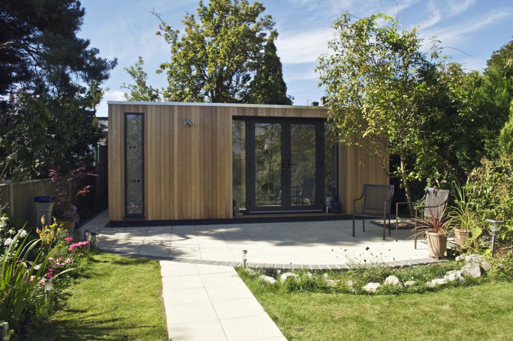 Osteopaths home treatment room exterior, home work space